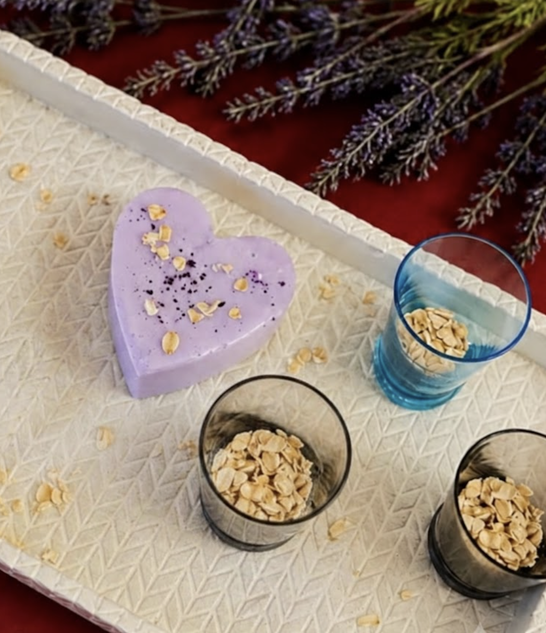 Lavender Oat Calm — handmade organic soap