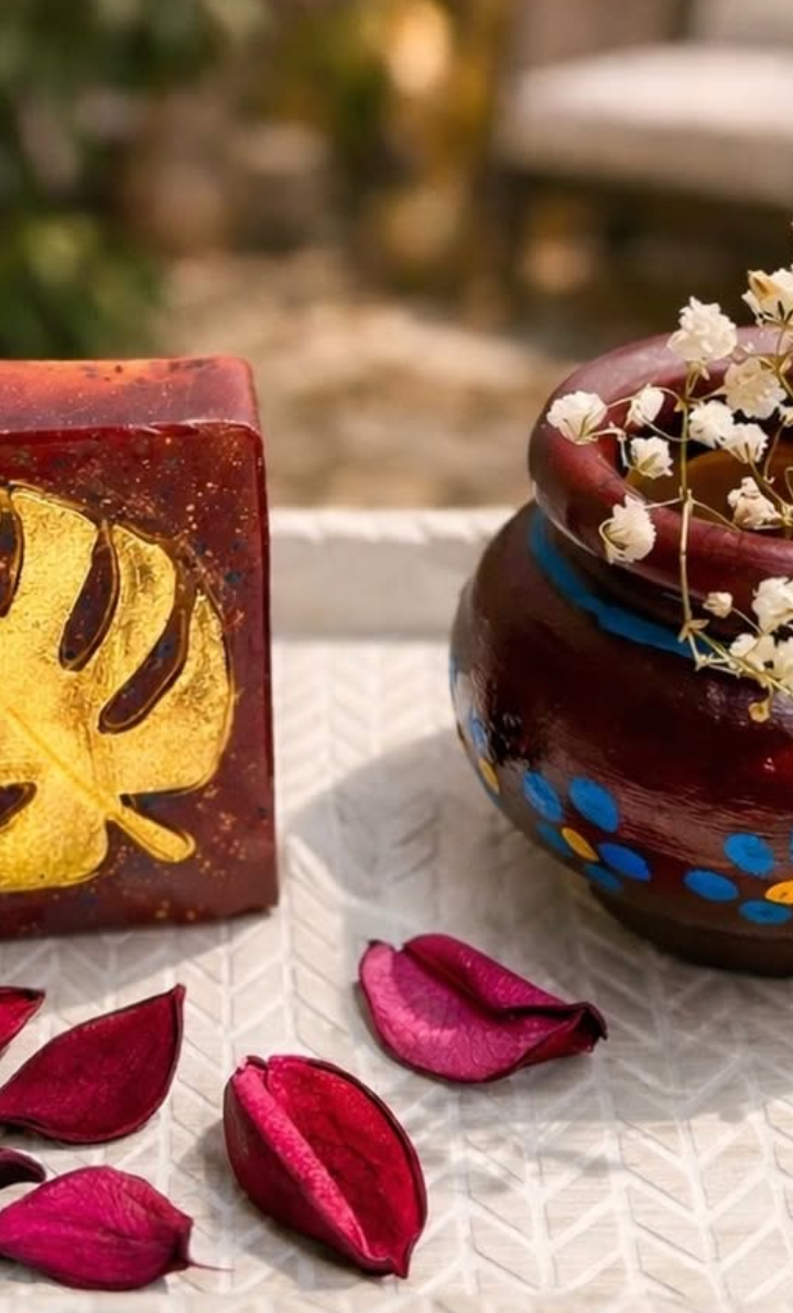 Beetroot & Chia Seed Bar — handmade organic soap