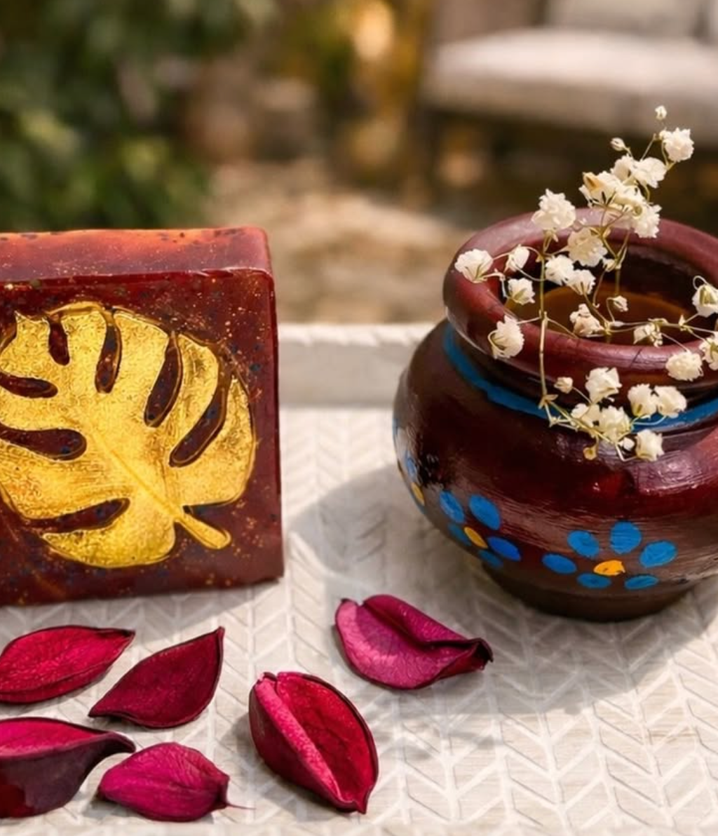 Beetroot & Chia Seed Bar — handmade organic soap by Bloom by Aneela