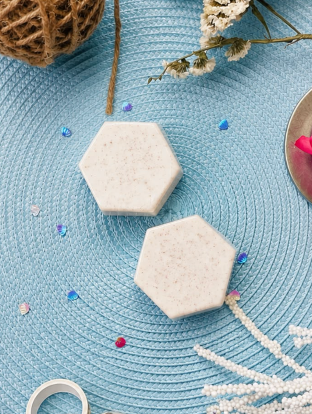 Rice & Kojic Glow Soap, Gentle Exfoliating Formula) — handmade organic soap by Bloom by Aneela