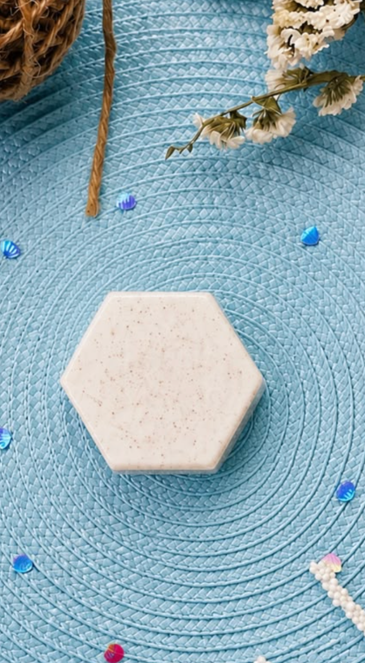 Rice & Kojic Glow Soap, Gentle Exfoliating Formula) — handmade organic soap