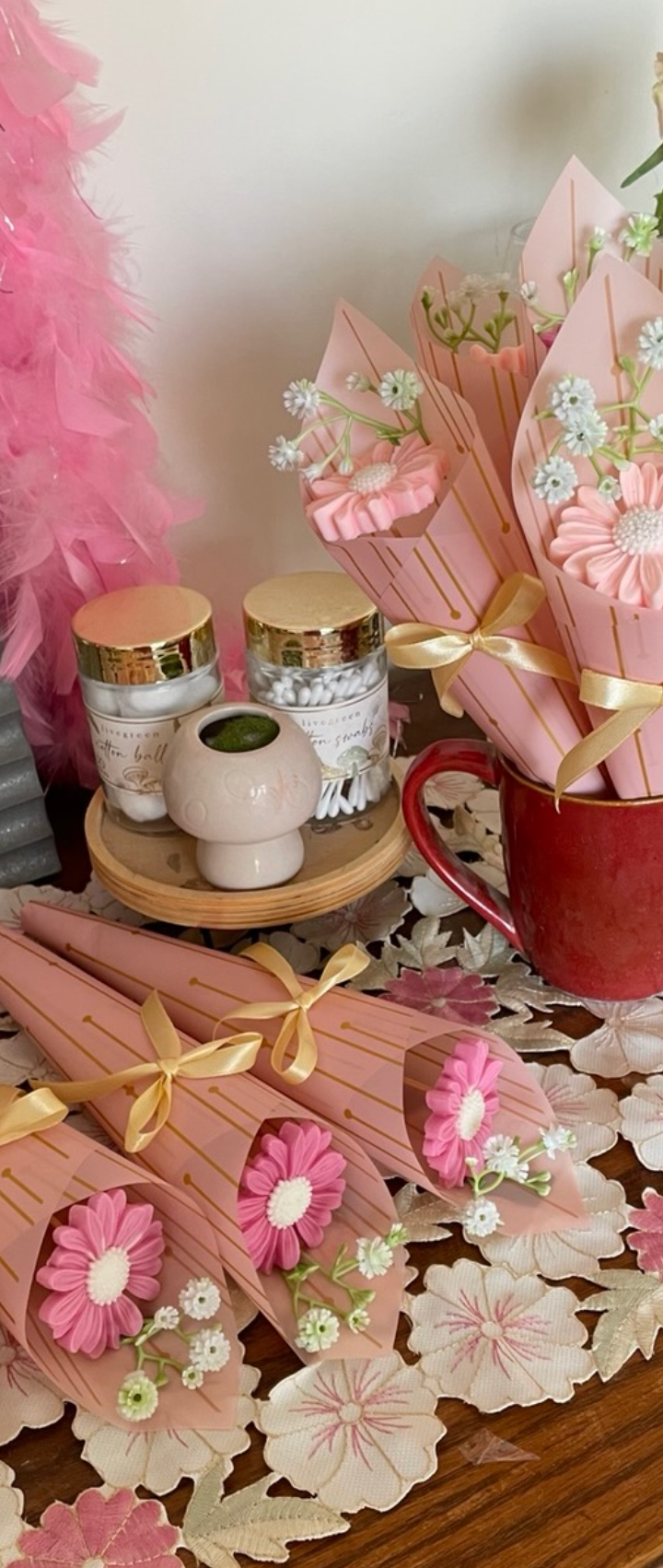 Daisy Soap Bouquets — handmade organic soap