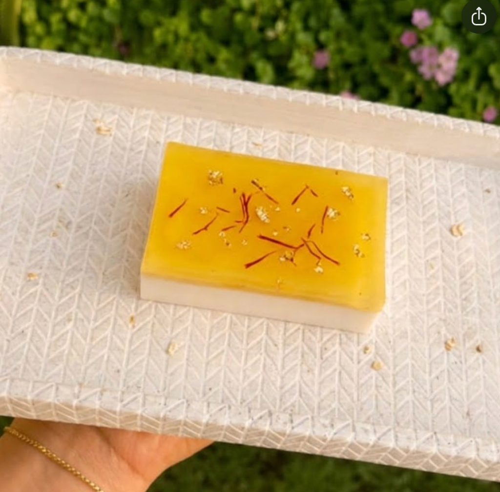 Oat & Saffron Luxe — handmade organic soap by Bloom by Aneela
