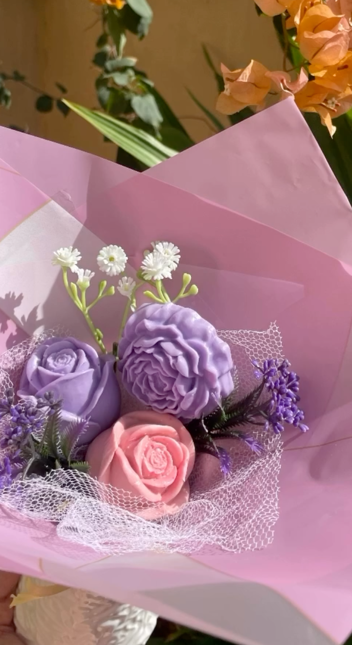 Roses & Peony Flower Bouquite — handmade organic soap