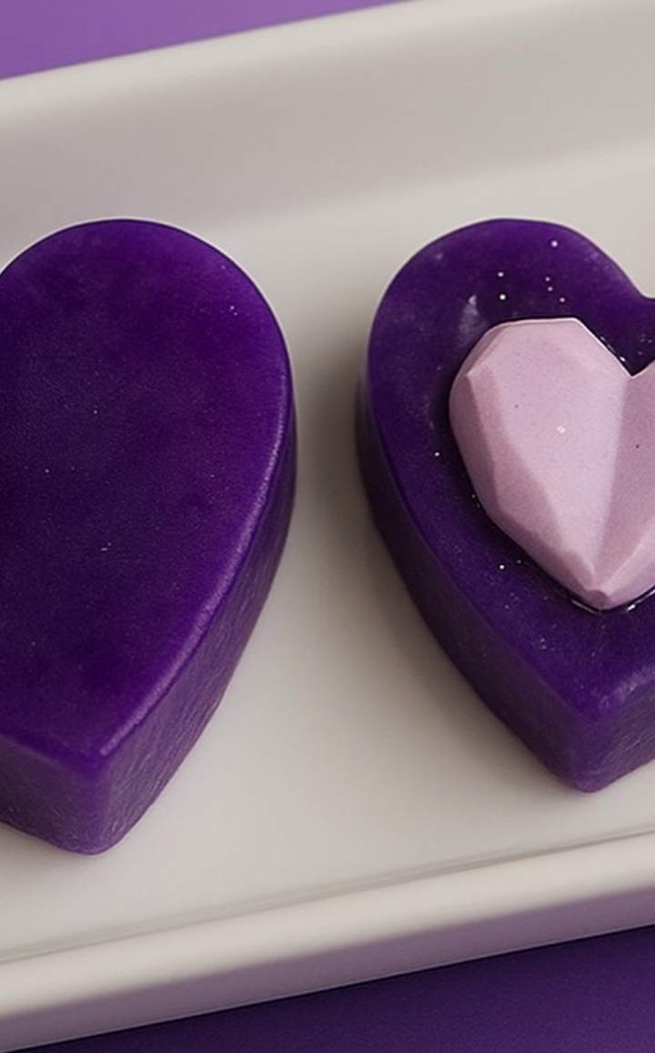 lavender Heart Soap — handmade organic soap