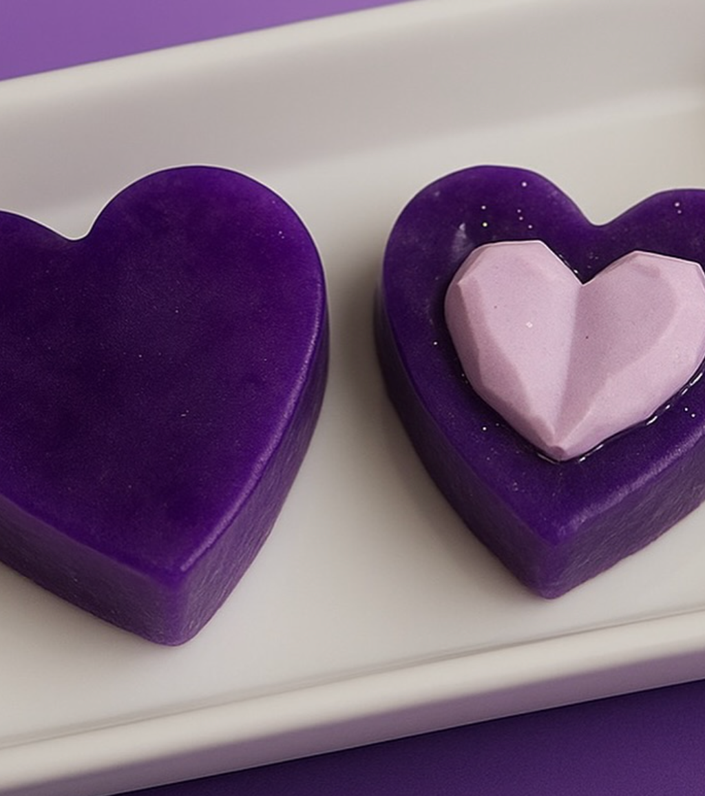 lavender Heart Soap — handmade organic soap by Bloom by Aneela