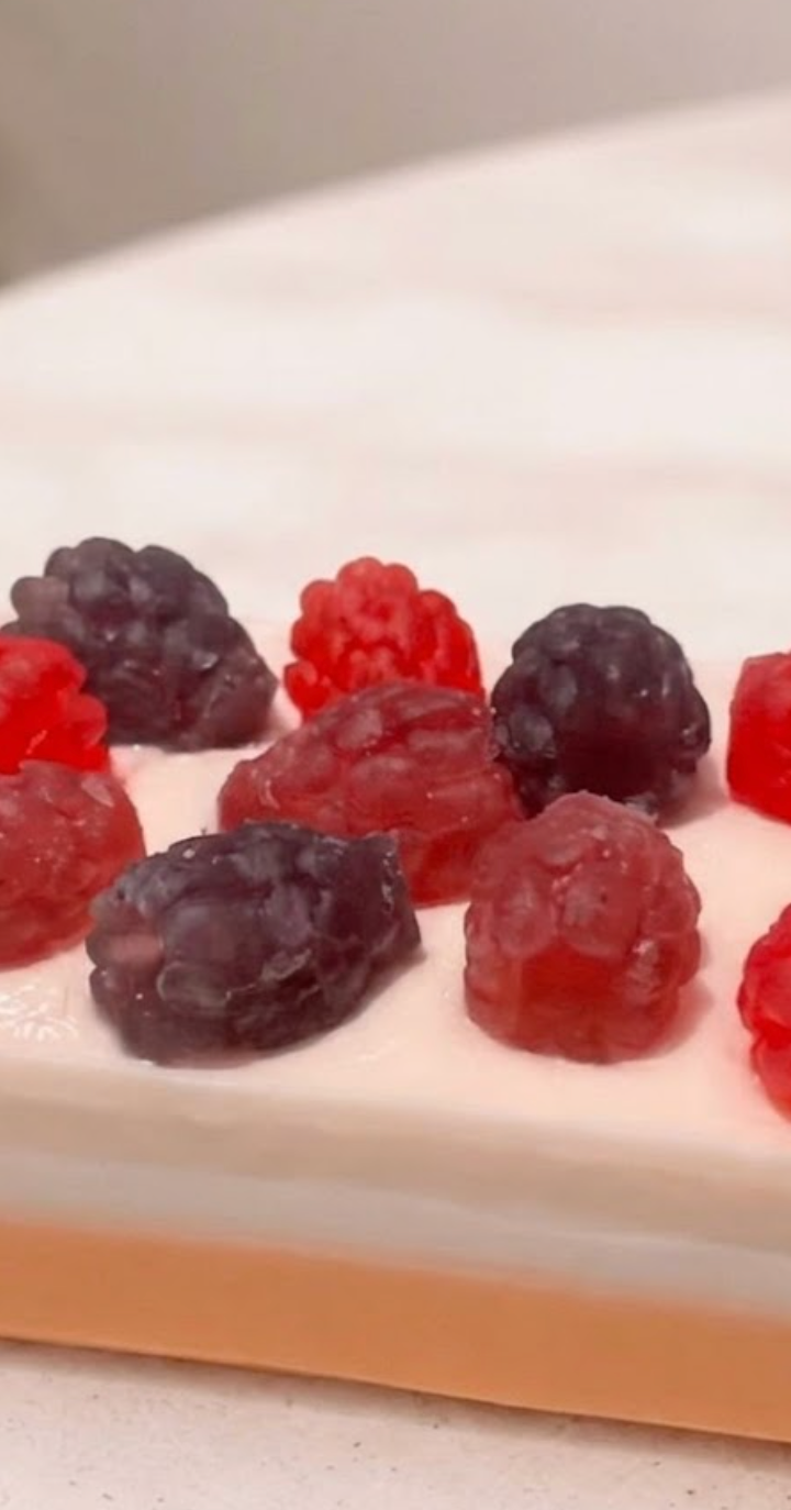 Berry Cheesecake Soap Bar — handmade organic soap