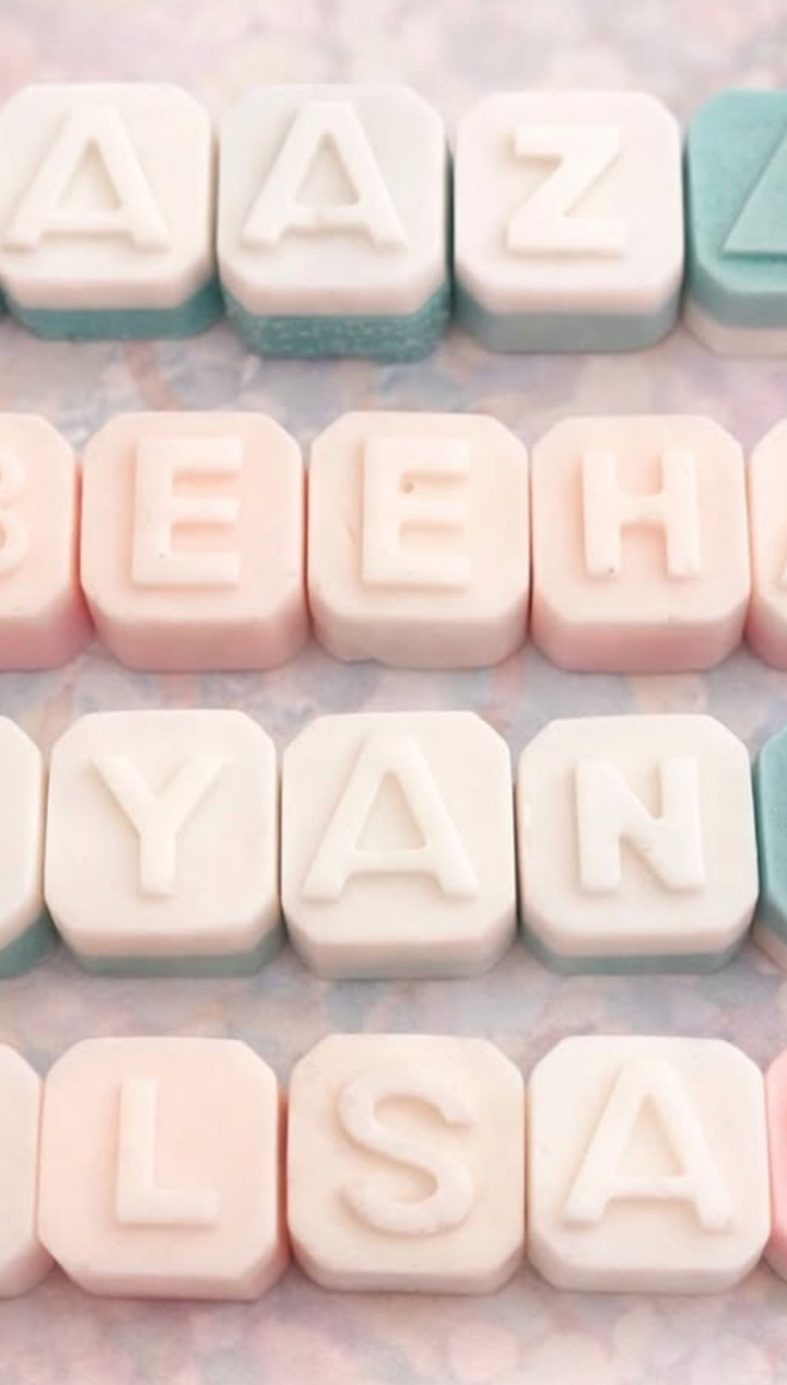 Bloom Letter Cubes — handmade organic soap