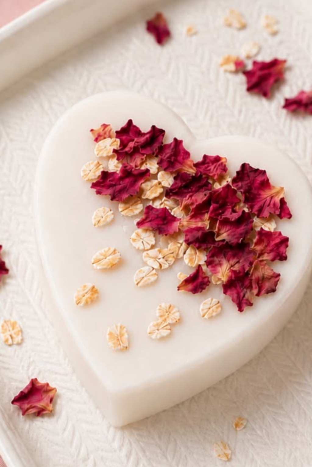 Oatmeal & Rose Petal Glow — handmade organic soap by Bloom by Aneela