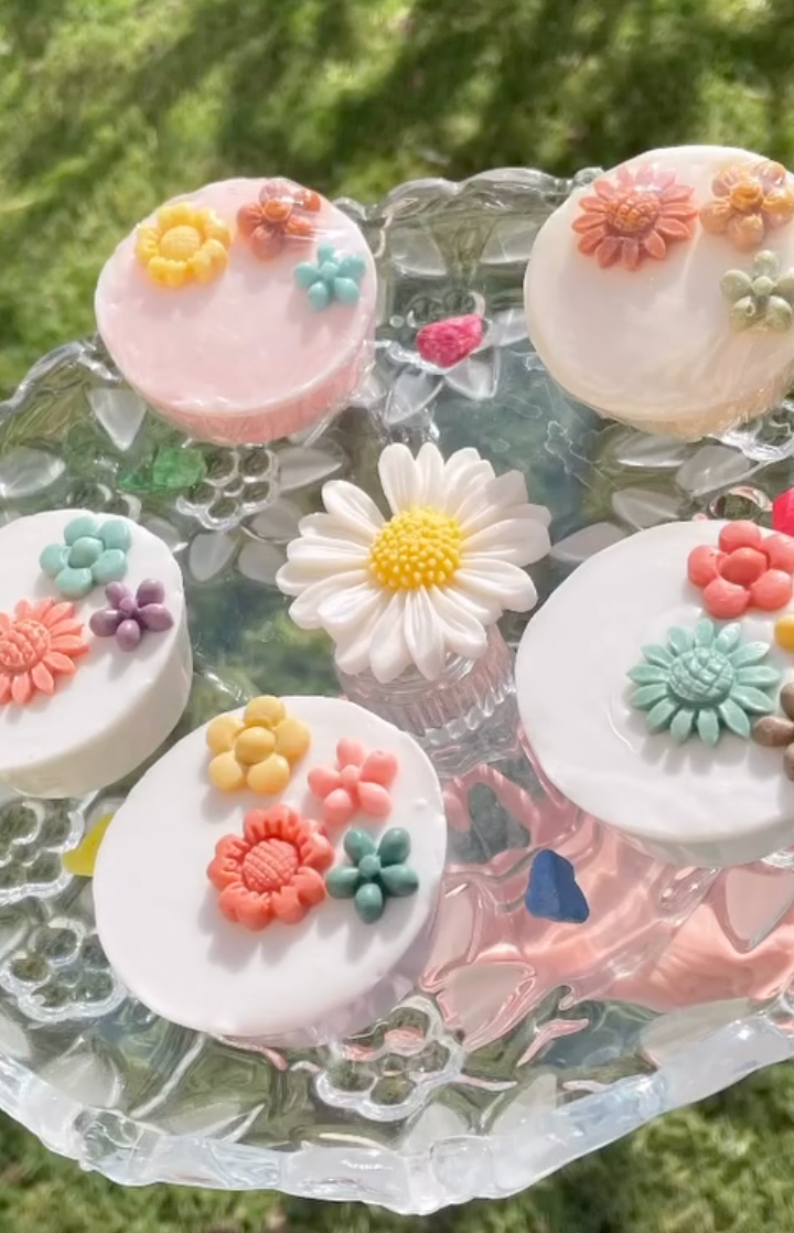 Floral Cup Cake  — handmade organic soap