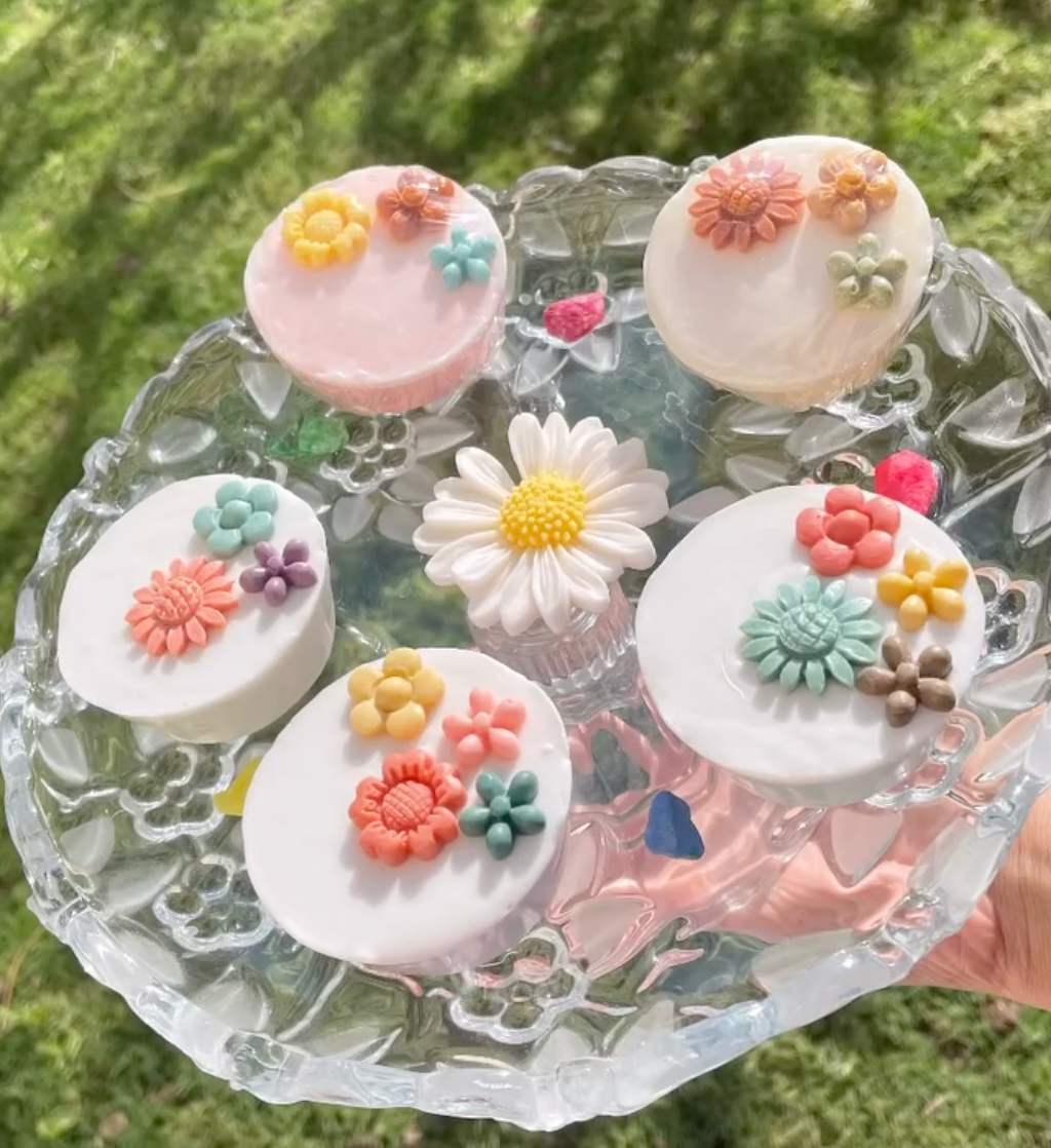Floral CupCake  — handmade organic soap by Bloom by Aneela