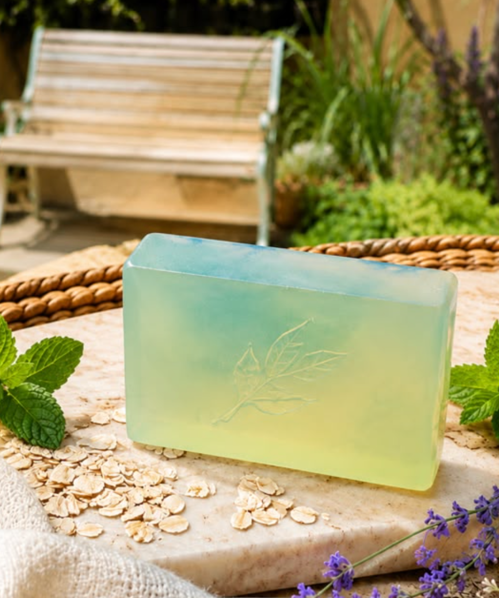 Menthol Cooling Bath Soap — handmade organic soap by Bloom by Aneela